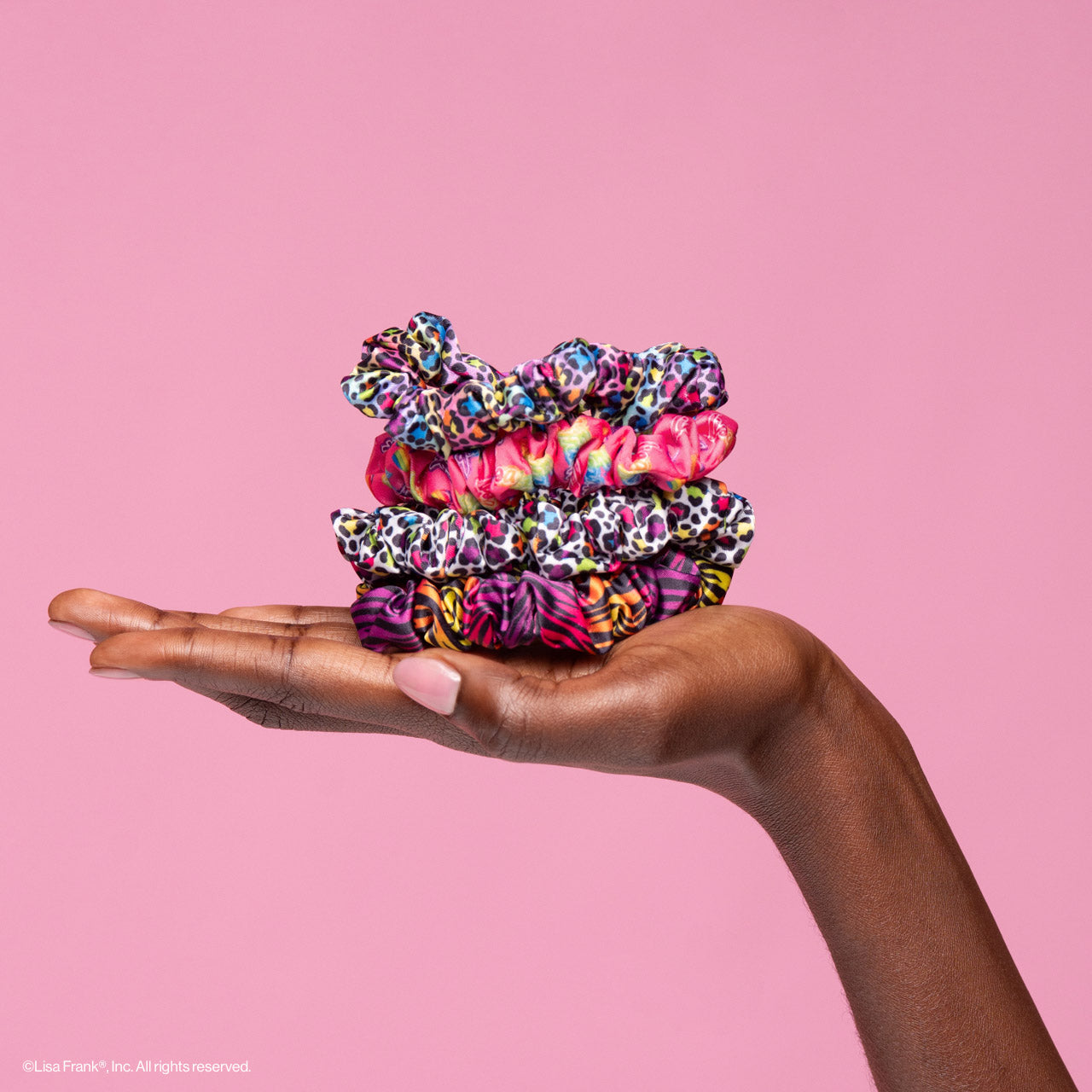 503486-LisaFrankxKitsch-RuchedSatinScrunchies-4pc-RainbowLeopard-Model-3-1280x1280px-1.jpg