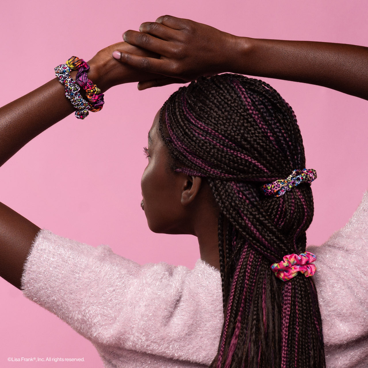 503486-LisaFrankxKitsch-RuchedSatinScrunchies-4pc-RainbowLeopard-Model-4-1280x1280px-1.jpg