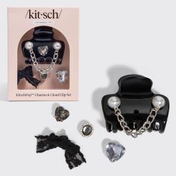 KitschPop™? Cloud Clip & Charms in Vintage Black