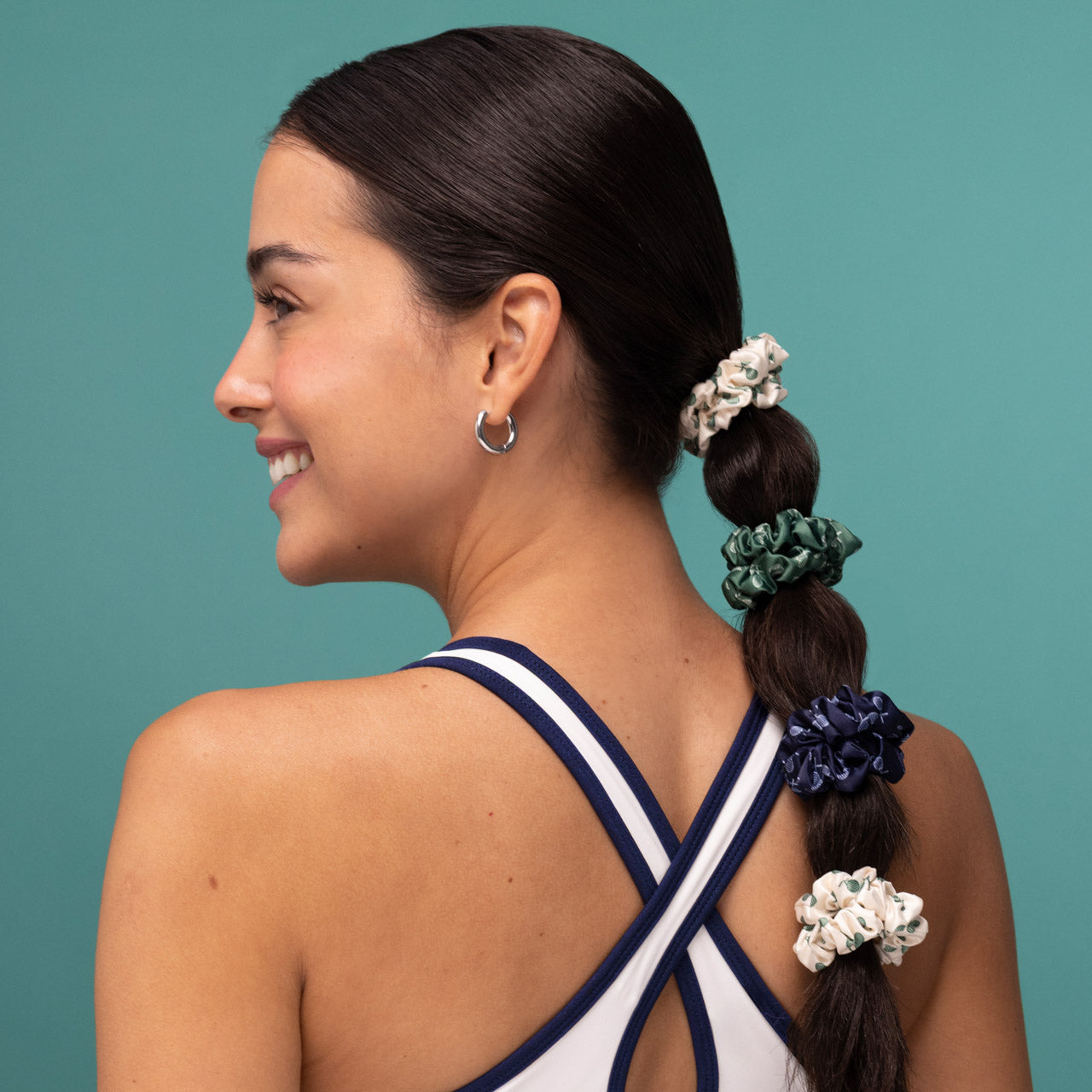 512914-RuchedSatinScrunchies-5pc-TennisCoreCollection-Cream_CourtGreen_NavyBlue-Model-4-1280x1280px.jpg