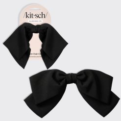 Black Bow Hair Clip