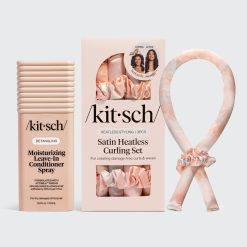 Satin Heatless Curling Set + Leave-In Conditioner Bundle